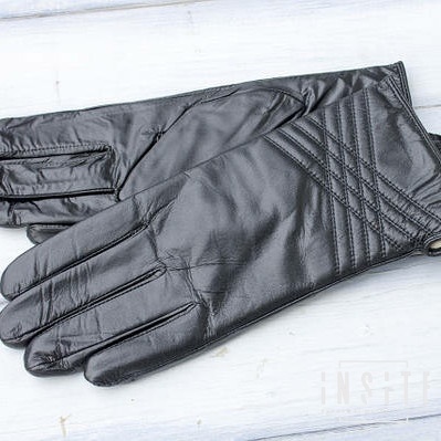 Шкіряні рукавиці Короткі Чорні 022П 7.5 022П фото