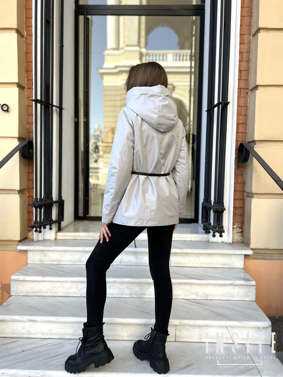 Женская Короткая Демисезонная Куртка Серая TOWMY 075ПХСГ-XL 075ПХ фото